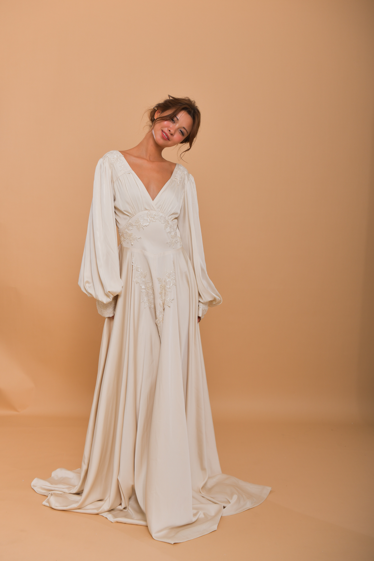 The HELENA Silk Wedding Gown