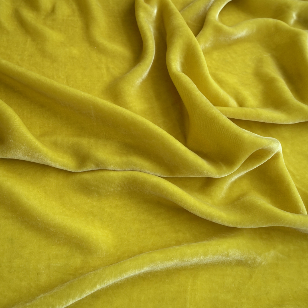 Silk Velvet by the yard in Honey