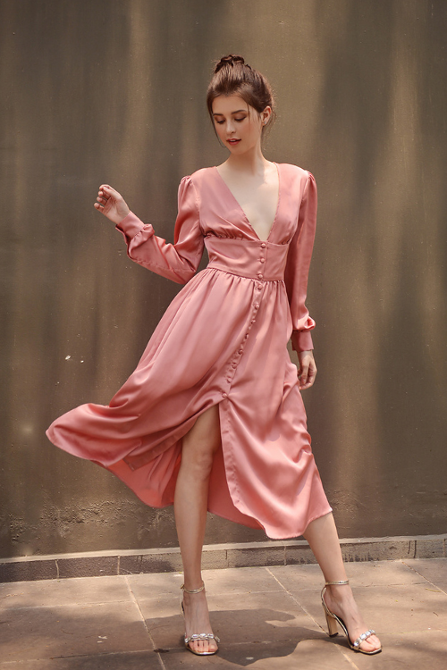 REMI Silk Midi Dress