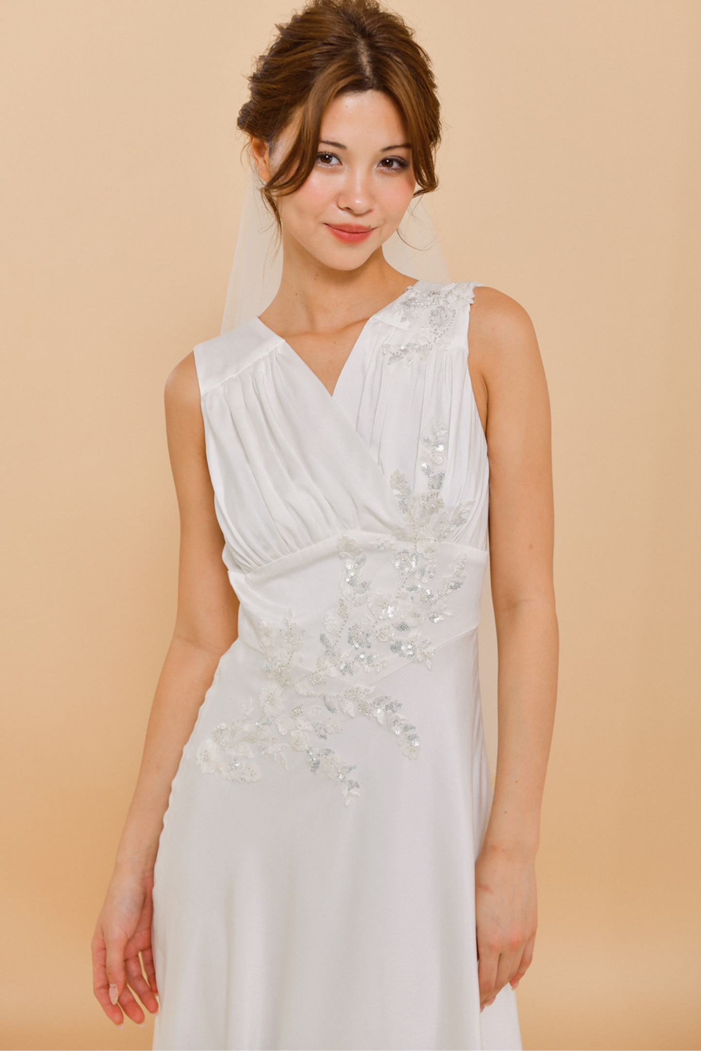MARIELLE Embellished Silk Wedding Gown