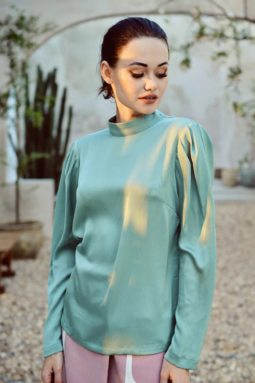 GRACE Long Sleeve Silk Blouse