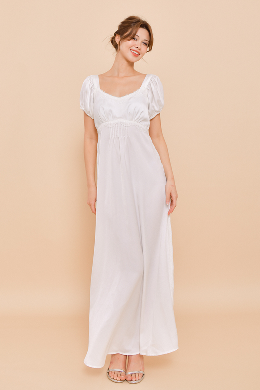 ROBYN Empire Waist Silk Vintage Wedding Dress