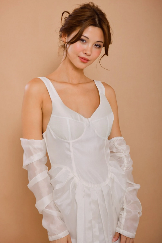 VERONICA Habotai Silk Corset Wedding Dress