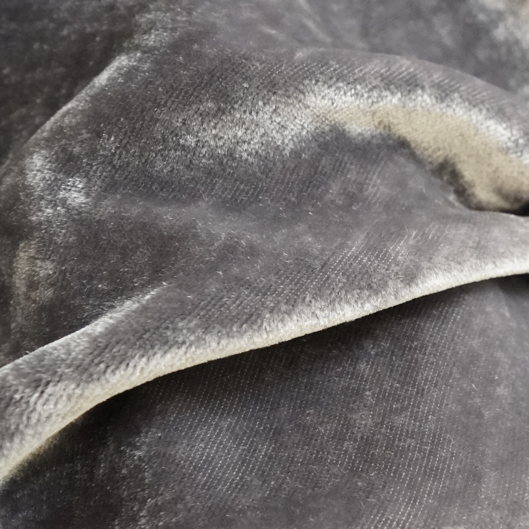 Silk Velvet by the yard in Ash