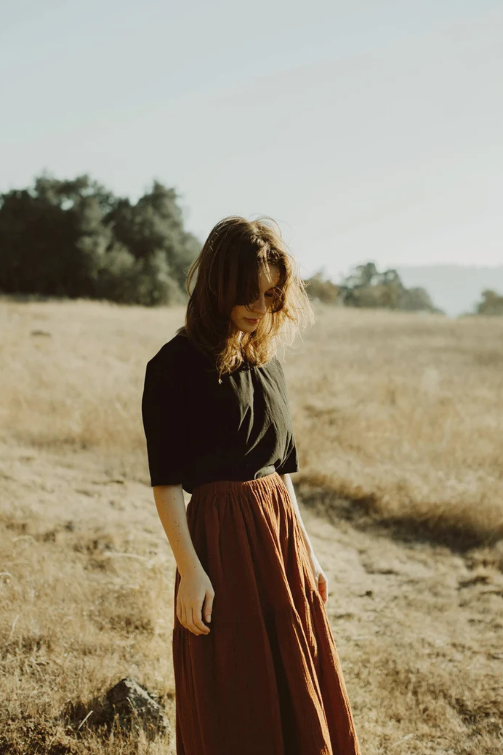 Bohemian Maxi Skirt with Elastic Waist