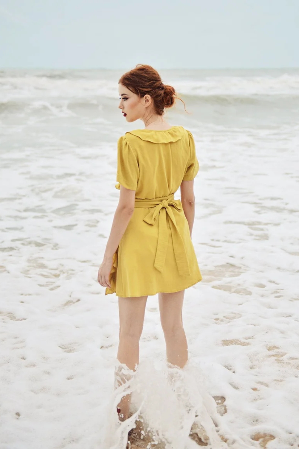 Wrap Dress Cotton - Wrap Dress Linen - Frills Wraparound Dress
