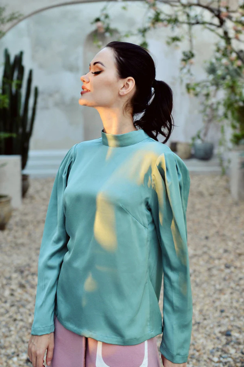 GRACE Long Sleeve Silk Blouse