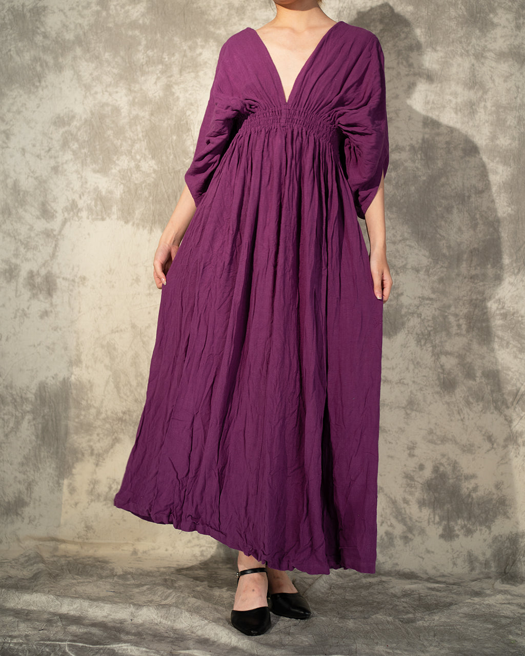 Linen Maxi Dress- Eggplant- Like New- Worn Once For Photoshoot
