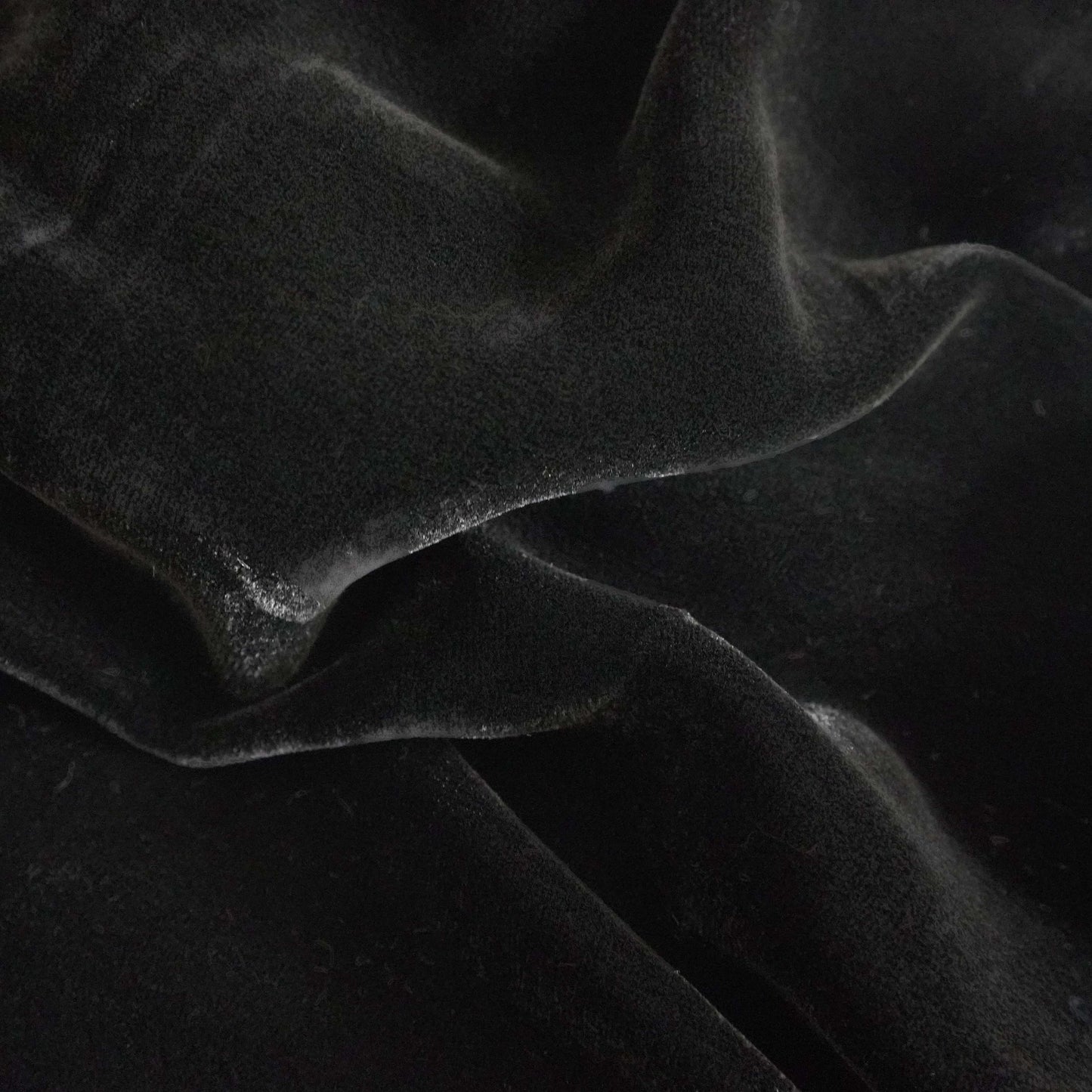 Silk Velvet by the yard in Coal