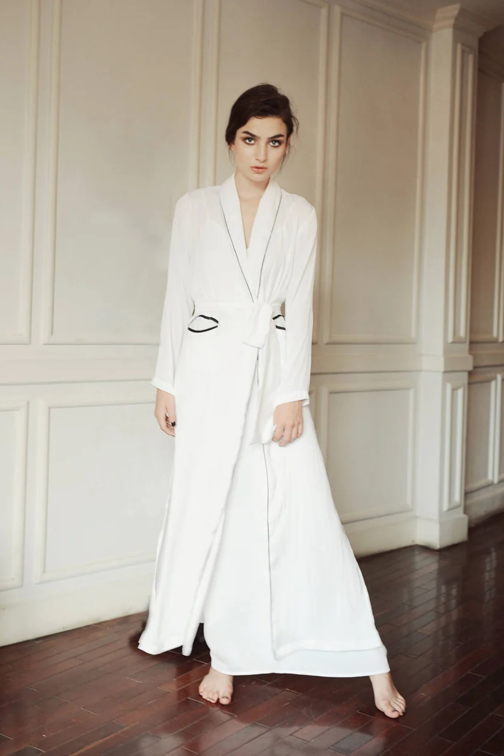 Women Long Silk Robe