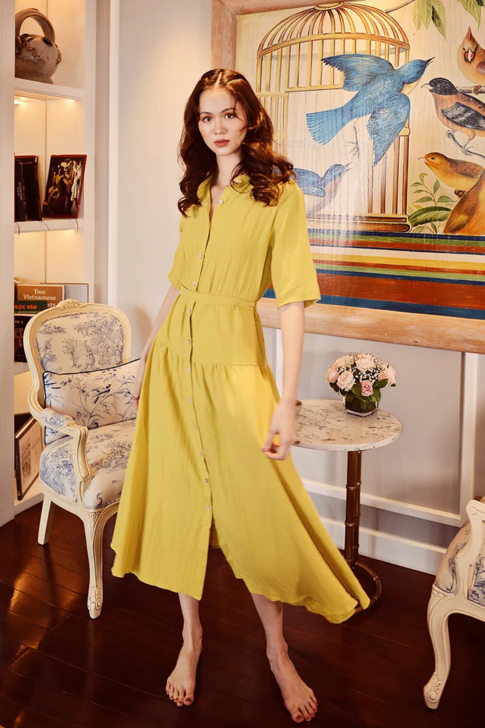 Linen Midi Dress