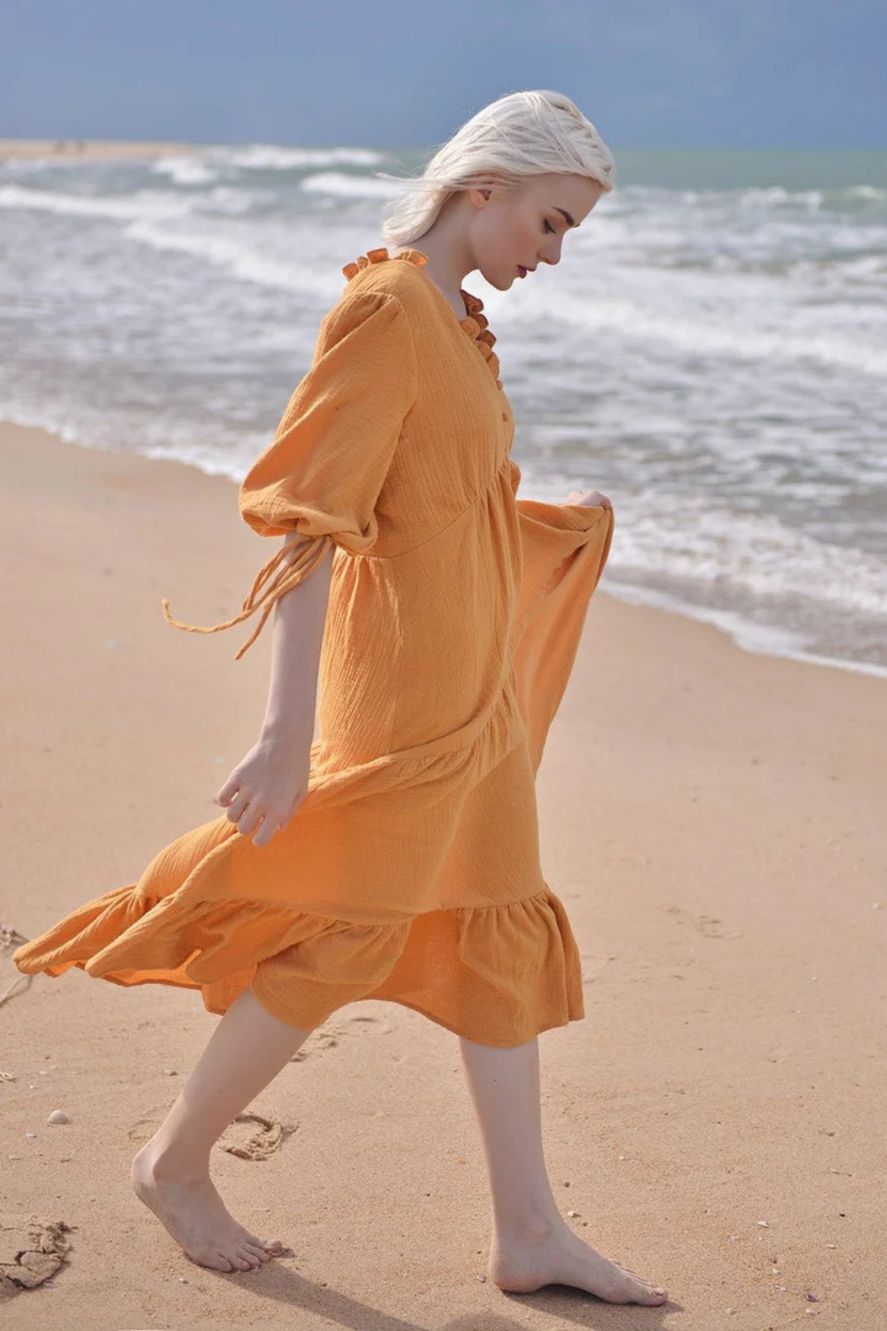 Cotton Dress Long - Cotton Maxi for Women - Cotton Summer Beach Cover up