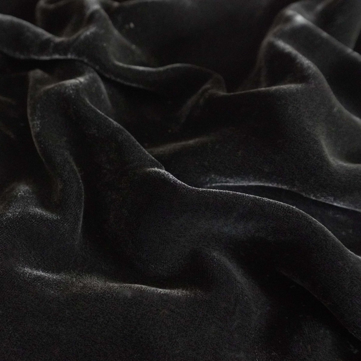 Silk Velvet by the yard in Coal