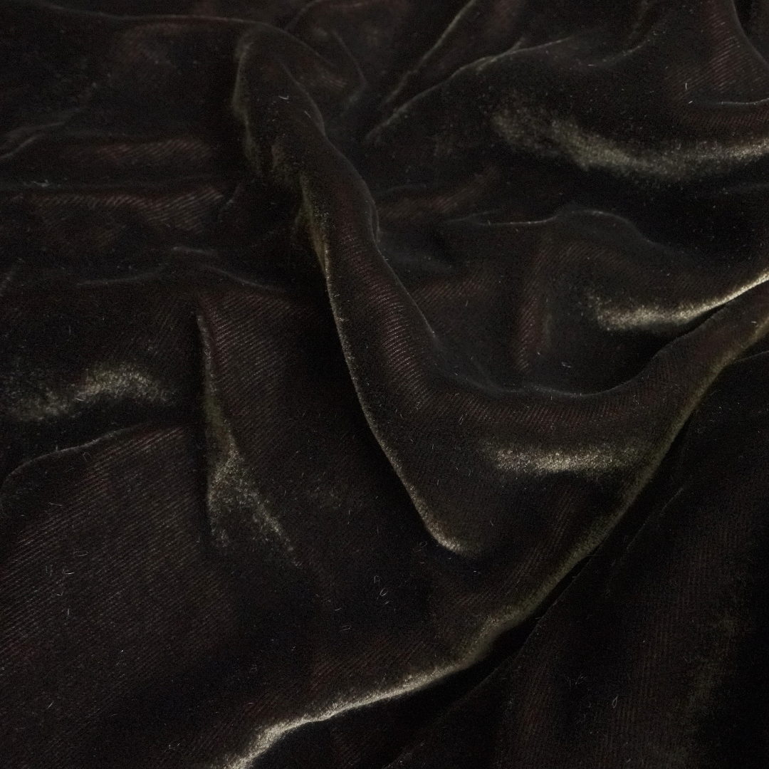 Silk Velvet by the yard in Mocha
