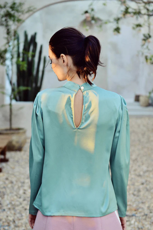 GRACE Long Sleeve Silk Blouse