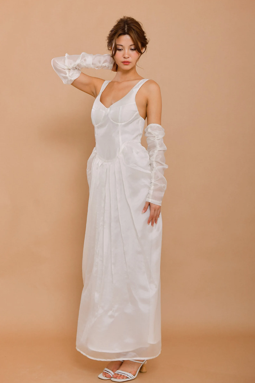 VERONICA Habotai Silk Corset Wedding Dress