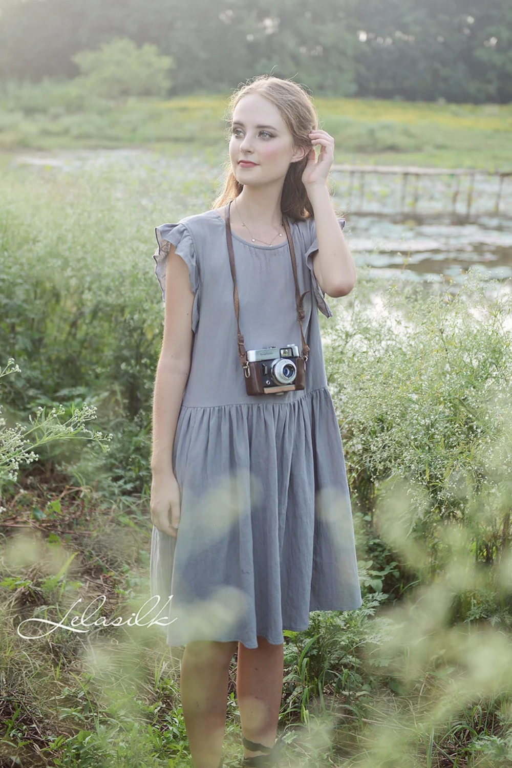 Short Linen Dress - Linen Cotton Dress - Summer Natural Dress