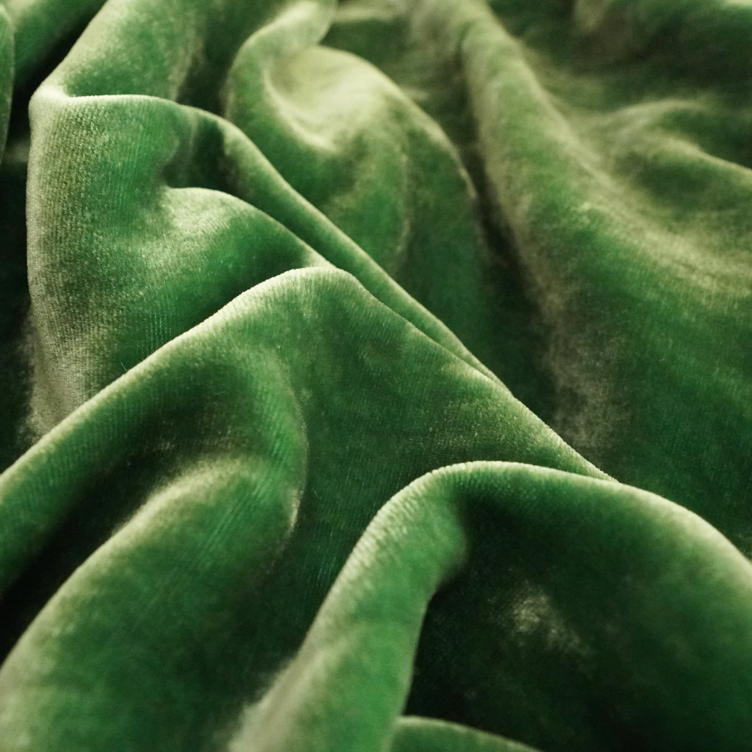 Silk Velvet by the yard in Seafoam