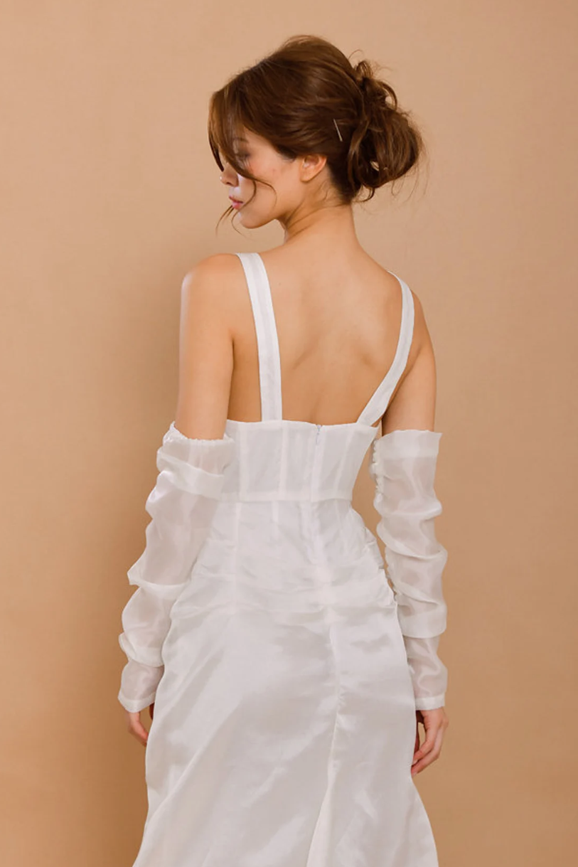 VERONICA Habotai Silk Corset Wedding Dress