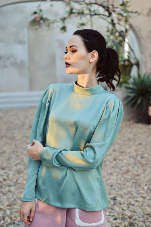 GRACE Long Sleeve Silk Blouse