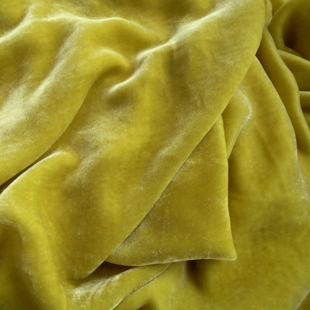 Silk Velvet by the yard in Honey