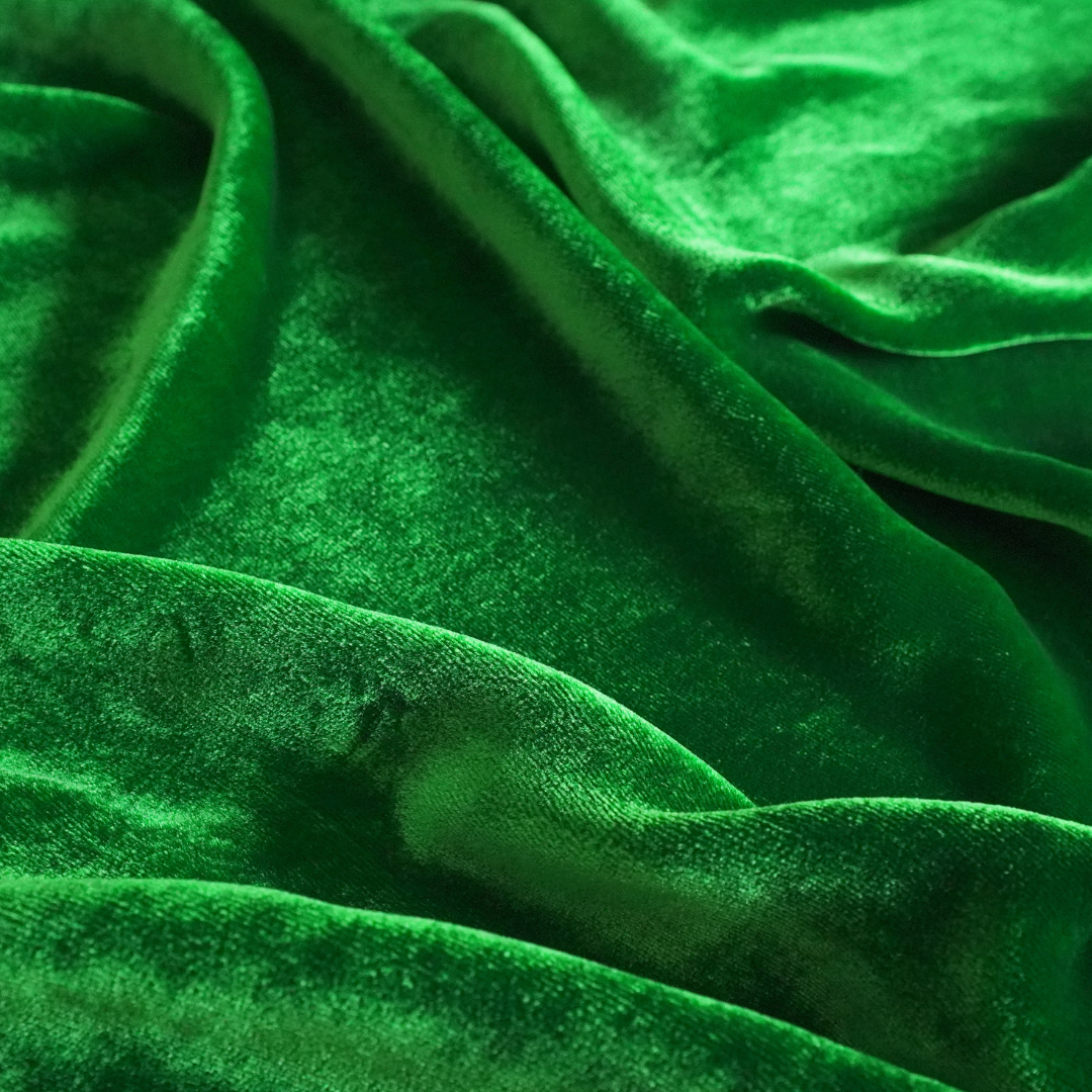 Silk Velvet by the yard in Bright Emerald