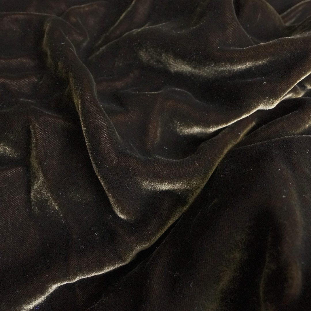 Silk Velvet by the yard in Mocha