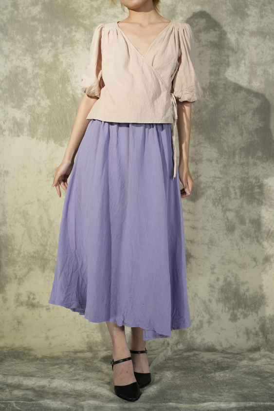 Elbow Sleeve Wrap Shirt- Cream- Like New- Worn Once For Photoshoot