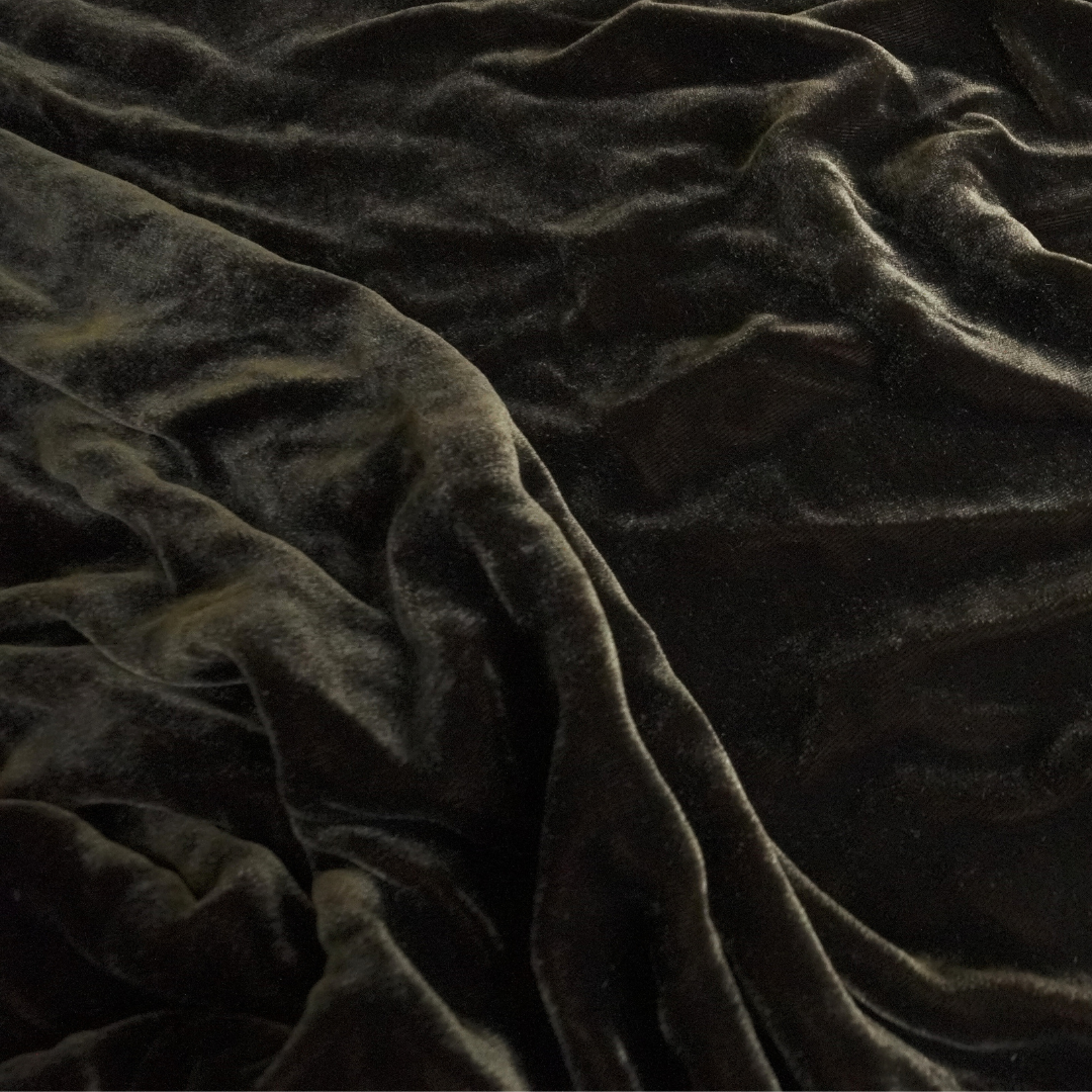 Silk Velvet by the yard in Mocha