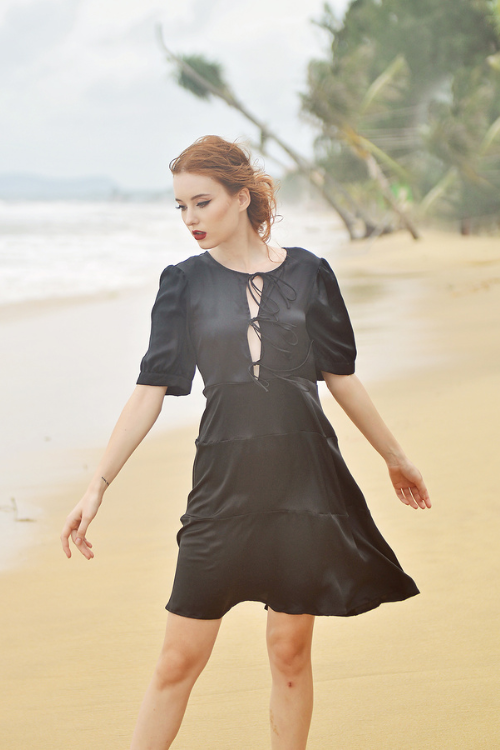 SARAH Silk Midi Dress