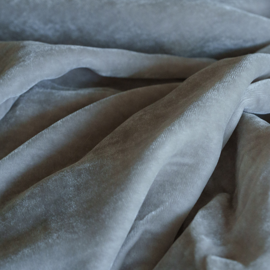 Silk Velvet by the yard in Mist