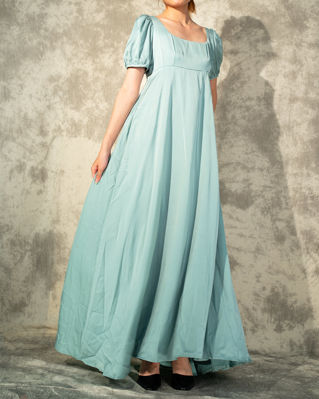 Full Length Vintage Style Silk Gown- Mint- Like New- Worn Once For Photoshoot