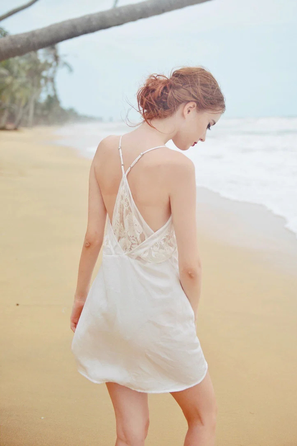 Lace Bridal Silk Slip Women