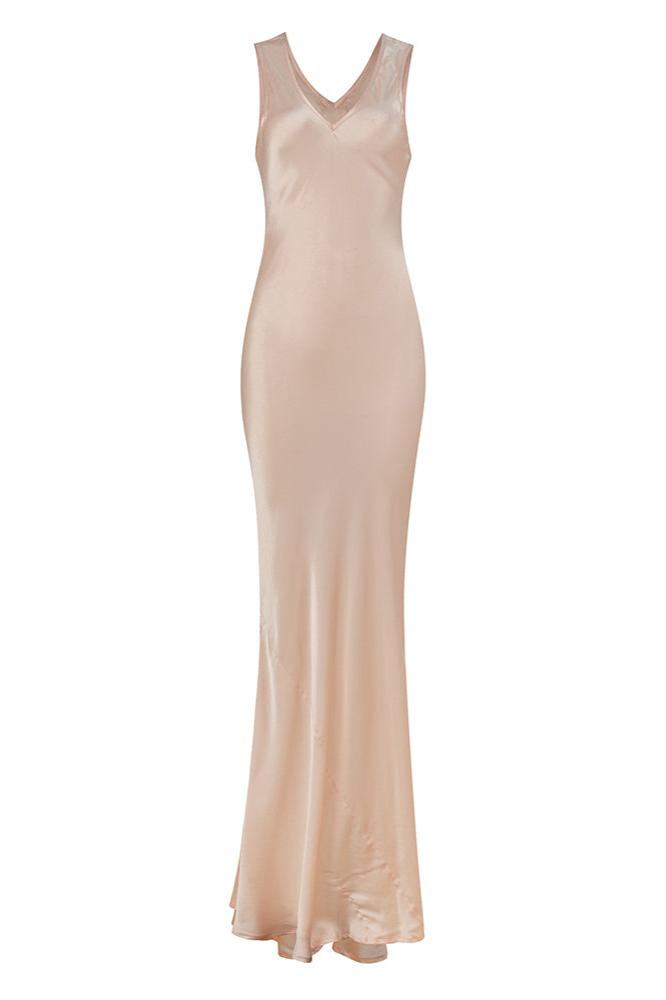 Charmeuse Silk Satin Slip Dress 90s Bias Cut