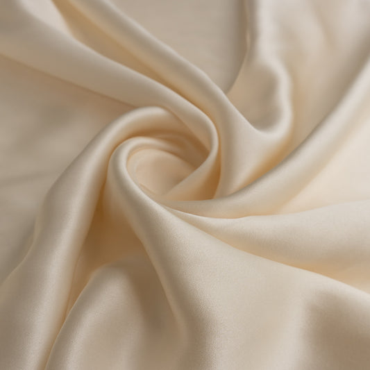 Pure Charmeuse Silk by the yard in Ivory
