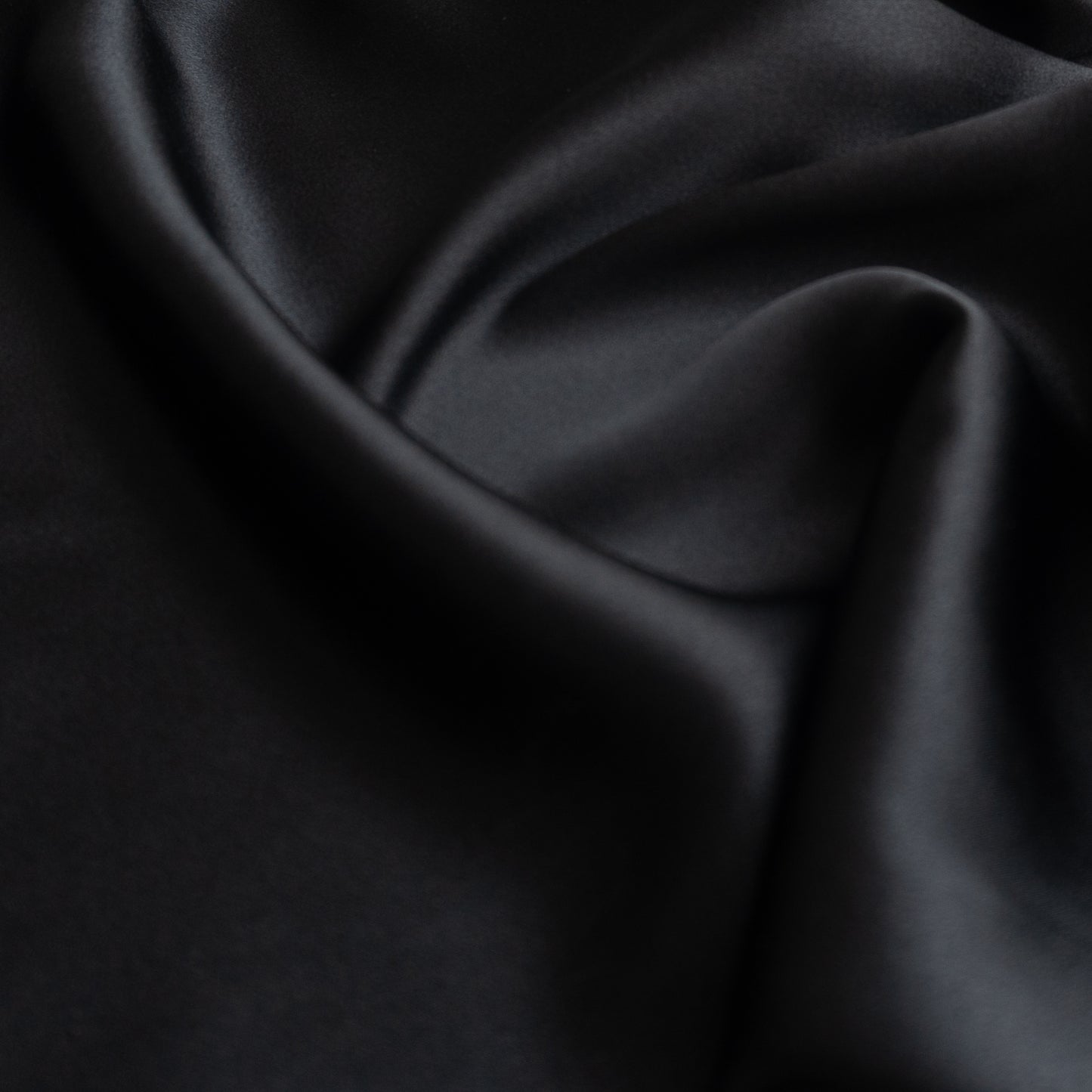 Pure Charmeuse Silk by the yard in Black