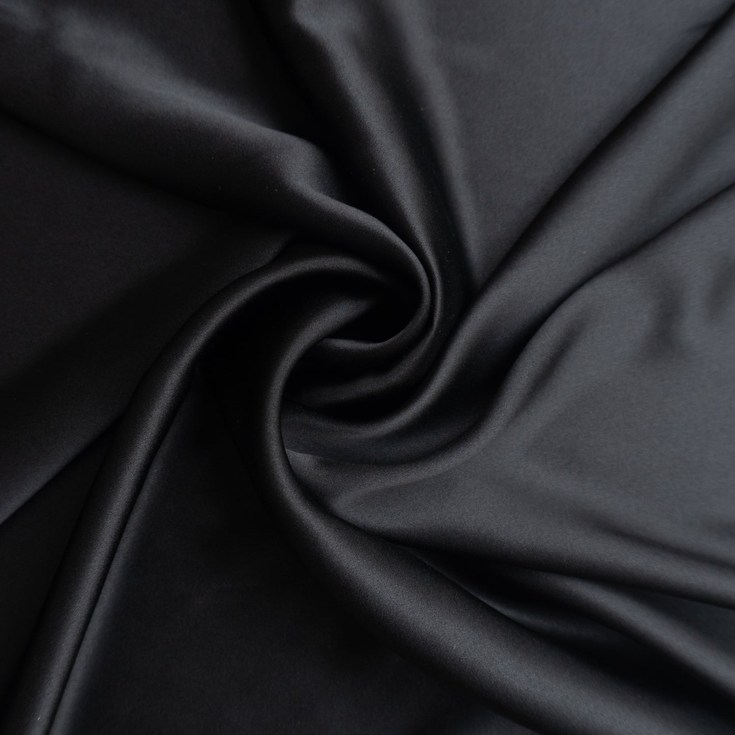 Pure Charmeuse Silk by the yard in Black