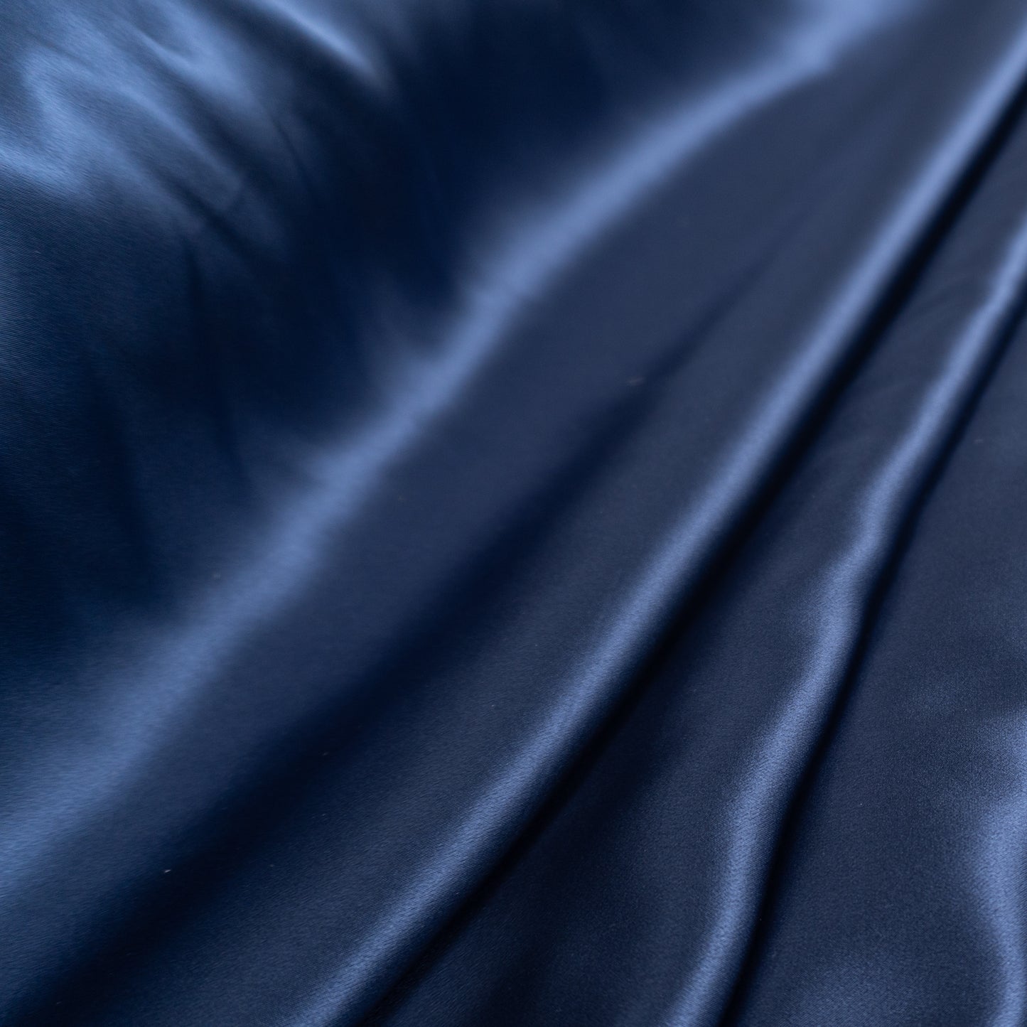 Pure Charmeuse Silk by the yard in Navy