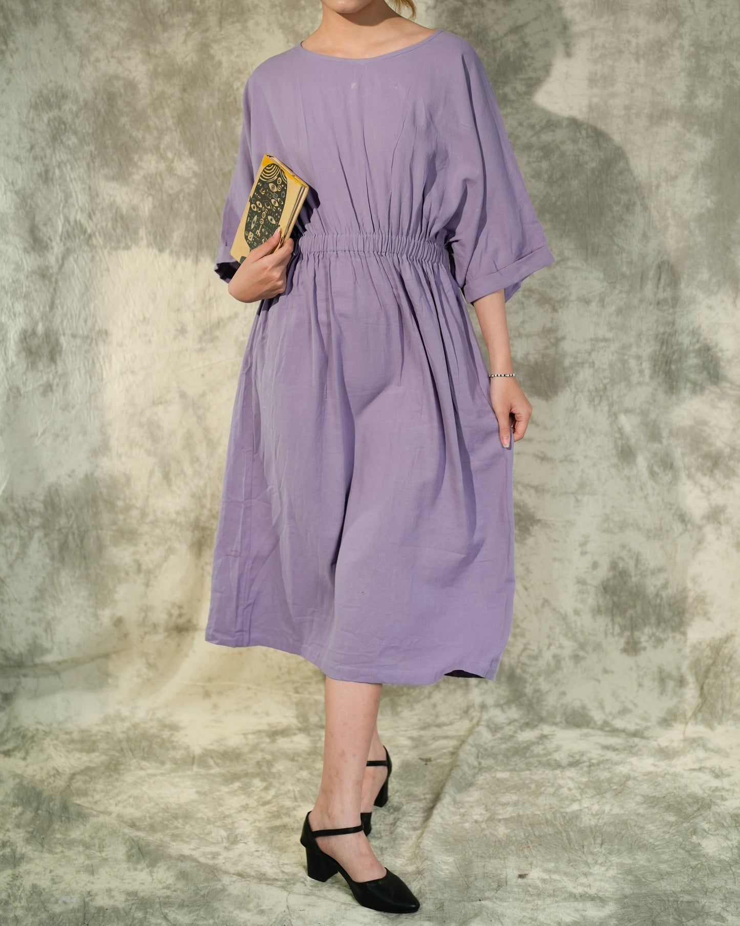 Midcalf Cotton Dress- Lilac- Like New- Worn Once For Photoshoot