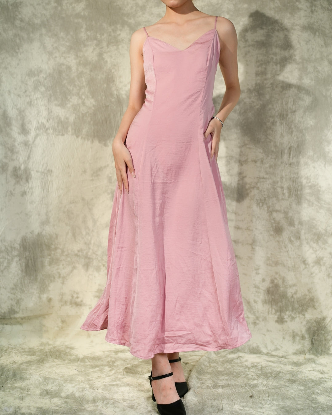 Open back Cotton Dress- Pink- Like New- Worn Once For Photoshoot