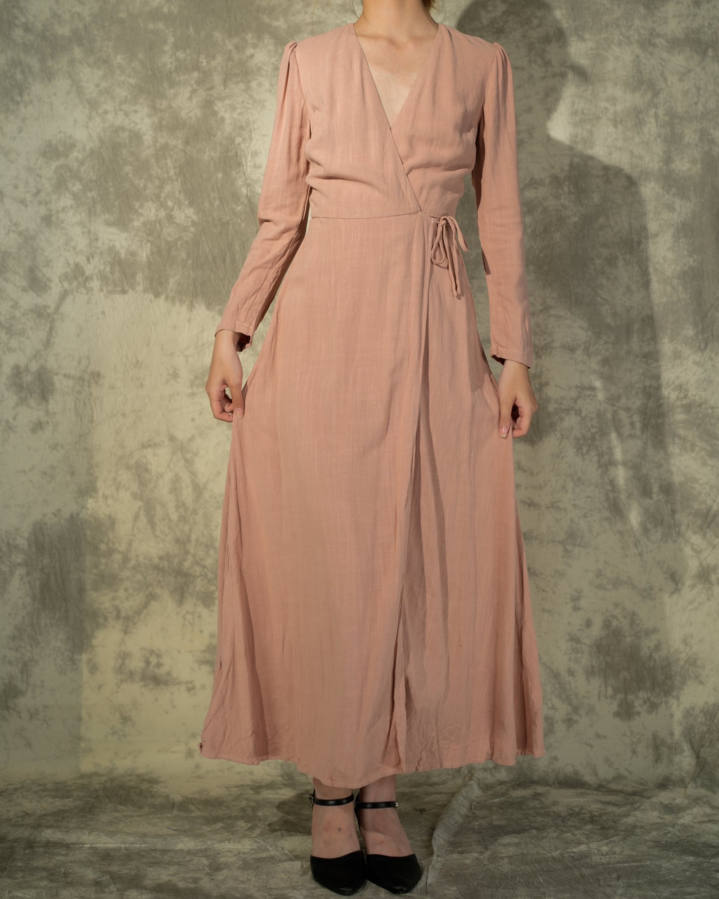 Long Sleeve Linen Maxi Dress
