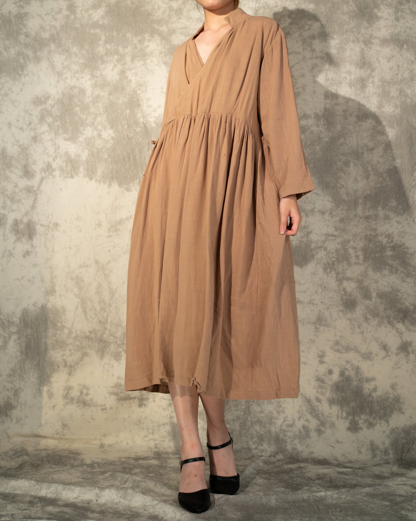 Organic Cotton Loose Caftan- Latte- Like New- Worn Once For Photoshoot