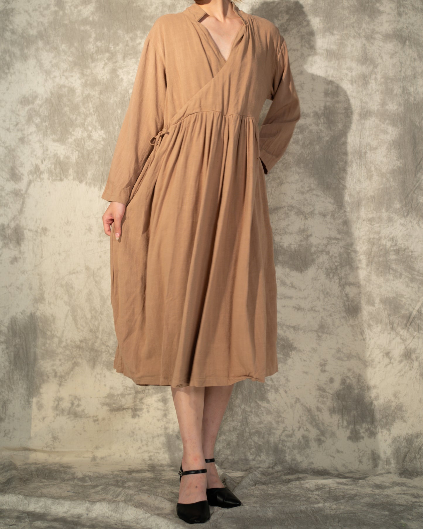 Organic Cotton Loose Caftan- Latte- Like New- Worn Once For Photoshoot