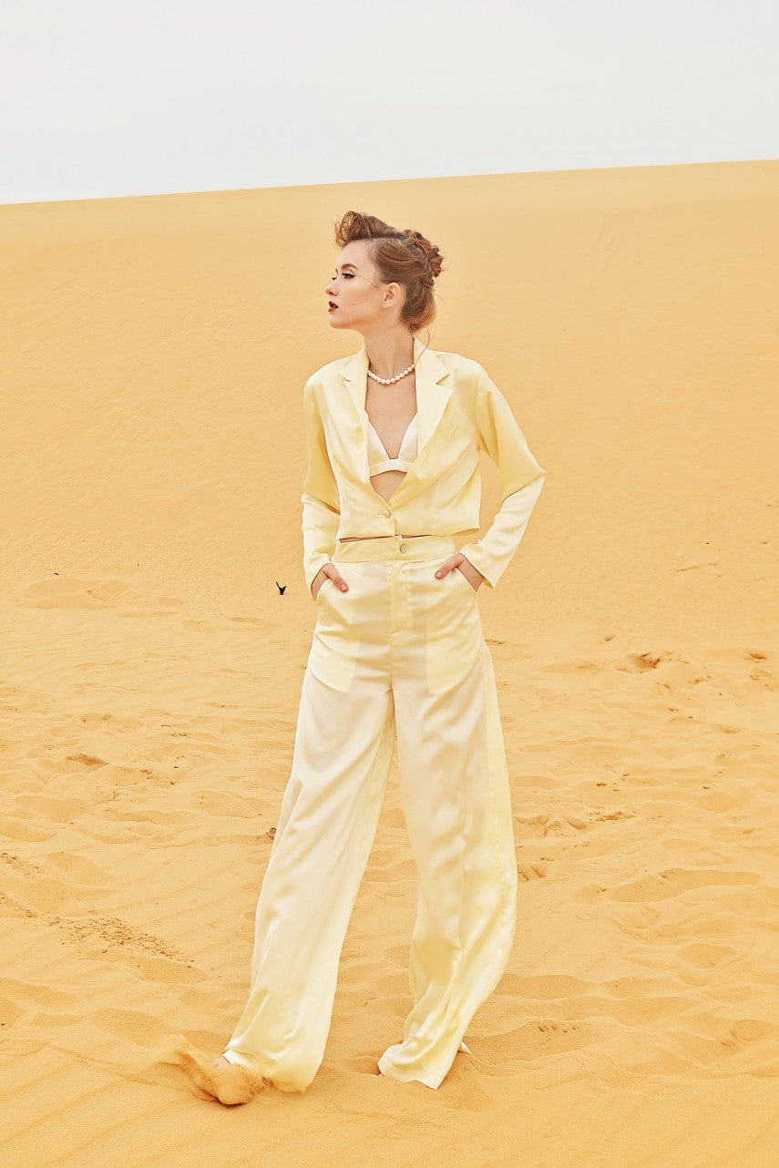 CATHERINE Long Sleeve Silk Blouse