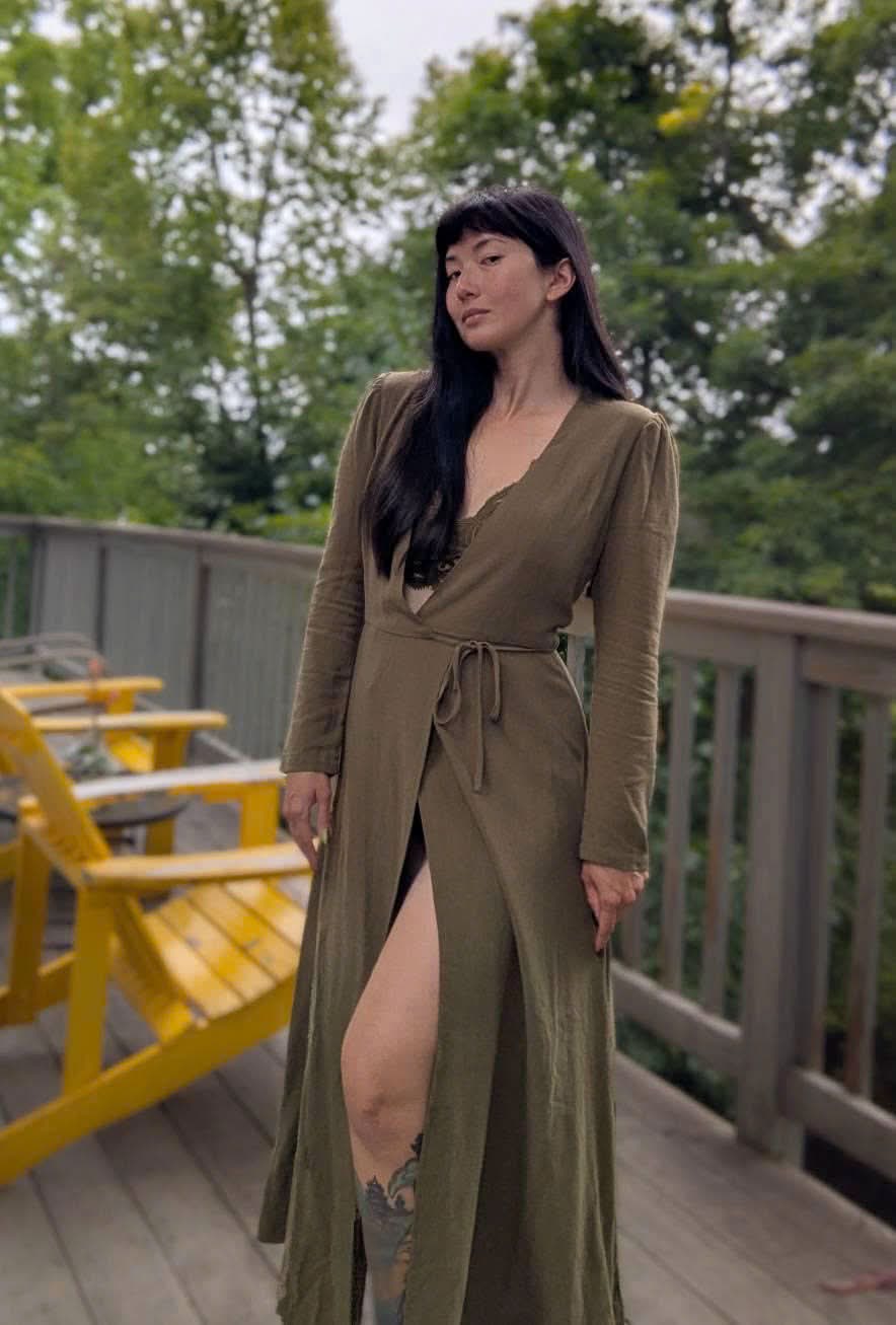 Wrap Linen Organic Cotton Dress