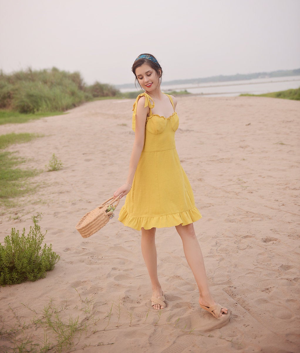 Linen Summer Dress for Women - Soft Cotton Dress - Organic Cotton - Natural Fabric