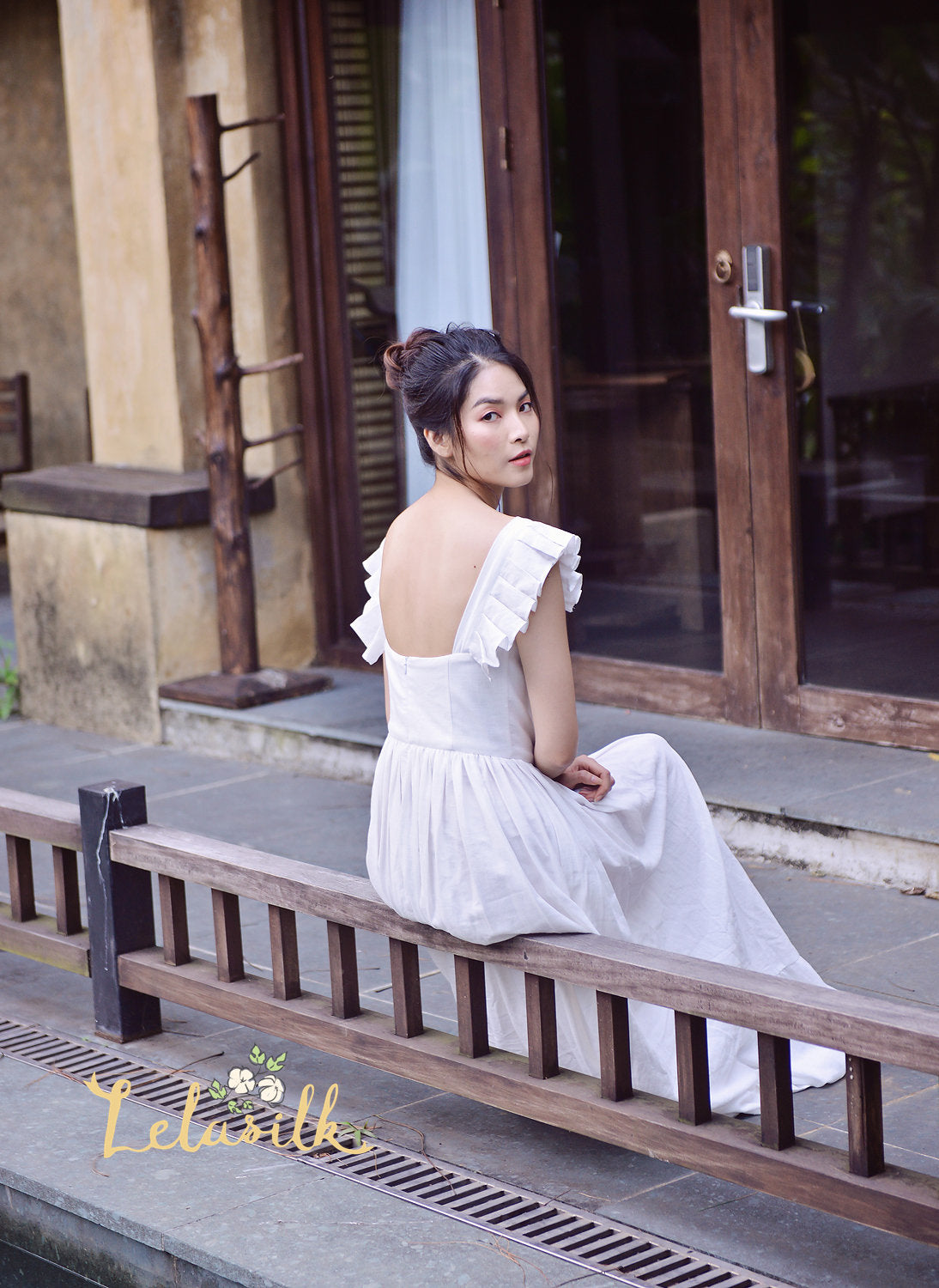 Long Cotton Dress - Long Beach Dress - Women Organic Clothing