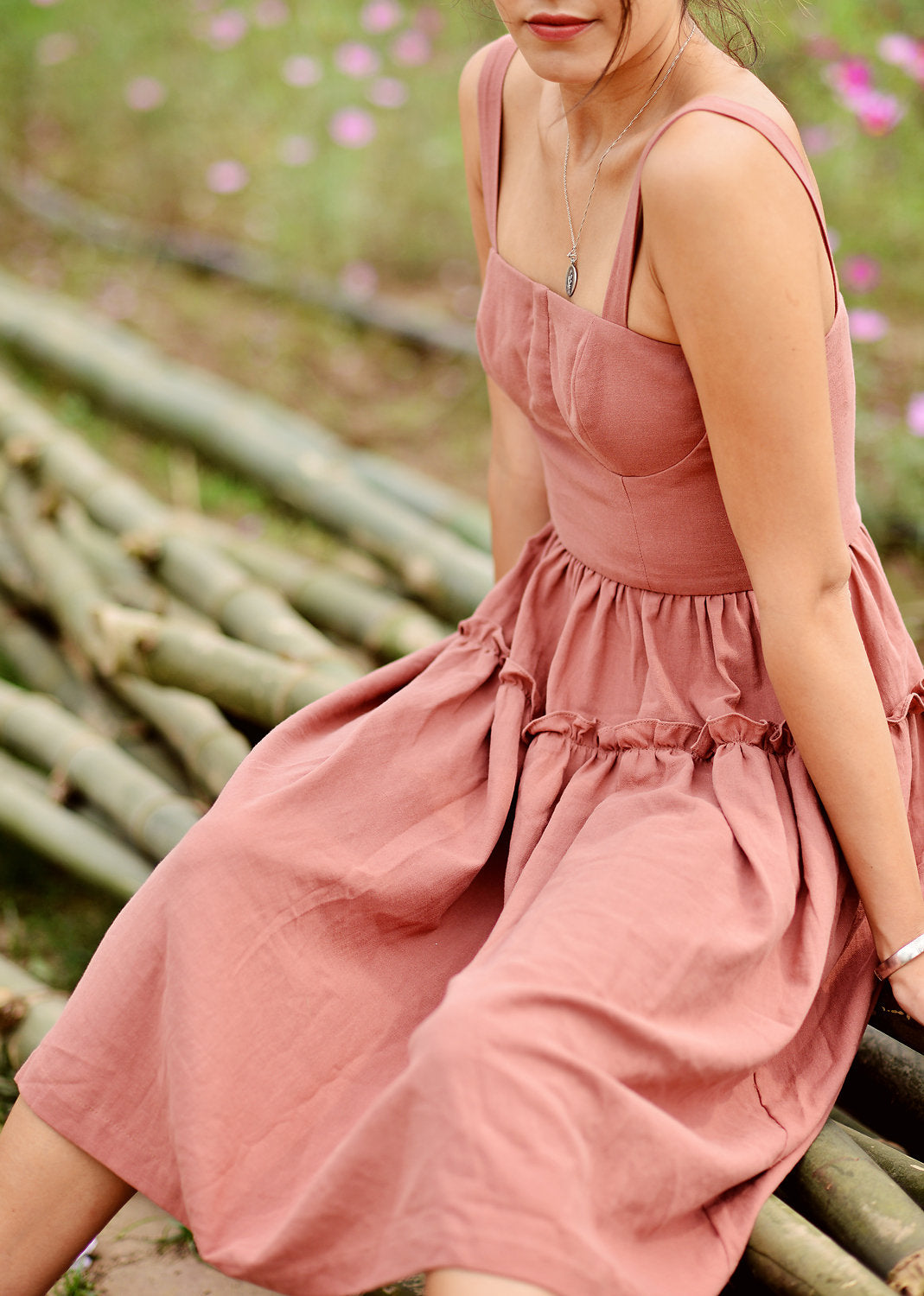 Summer Cotton Dress - Organic Clothing - Linen Cotton - Dress - Natural Fabric