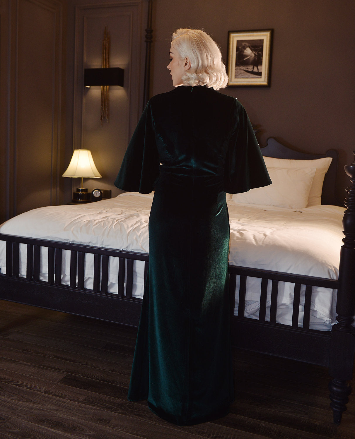 Velvet Long Gown - Bridesmaids Velvet Dress - Maxi Velvet Dress