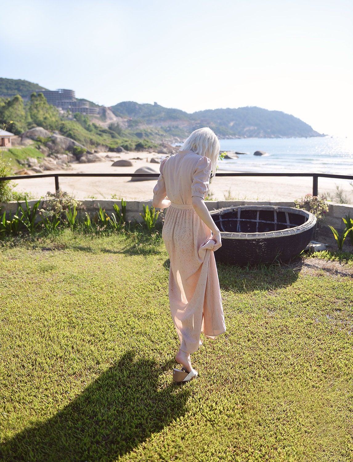 Linen Wrap Dress - Dress with Sleeves - Women Cotton Linen Dress - Organic Cotton Long Dress